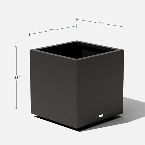 Outdoor Cube Planter - Metallic Series 22" H x 21" W x 21" L