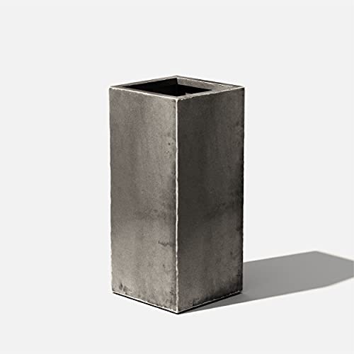 Corten Steel Pedestal Planter - Metallic Series 30" H x 13.5" W x 13.5" L