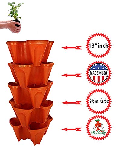 5-Tier Strawberry Pyramid Planter Garden, 5 Pots