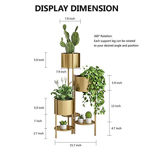 6 Tier Metal Plant Stand - Indoor/Outdoor Foldable Plant Display Rack