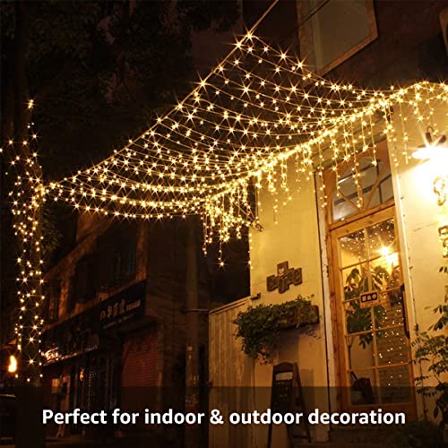 Curtain Fairy Lights Indoor/Outdoor - 306 LEDs, 10x10ft, 18 Strings - Perfect for Patios, Weddings, Bedrooms & More