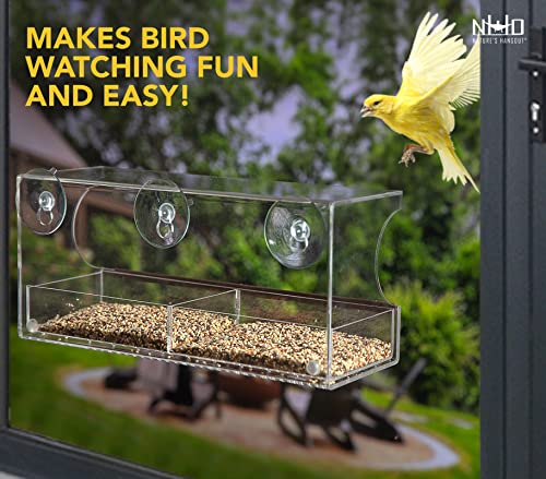 Window Bird Feeder Acrylic Transparent Bird Feeder Tray Bird House Pet  Feeder Suction Cup Installation House Type Feeder