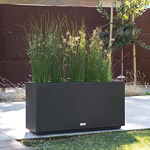 Long Box Outdoor Planter - Metallic Series 16.25" H x 10" W x 32" L