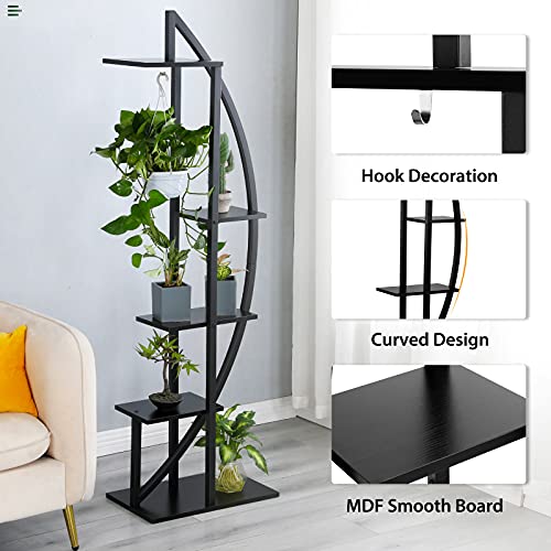 5 Tier Metal Plant Stand Rack -Set of 2 Indoor/Outdoor Plant Shelf