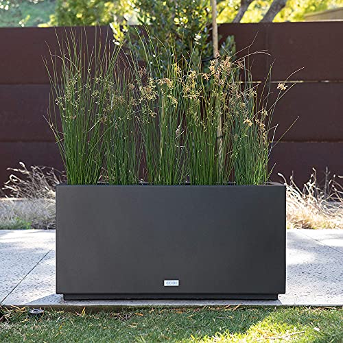 Long Box Outdoor Planter - Metallic Series 16.25" H x 10" W x 32" L