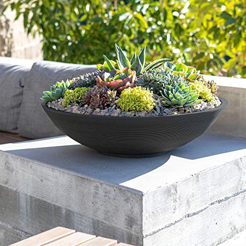 Round Bowl Outdoor Planter - Lane 8" H x 32" W