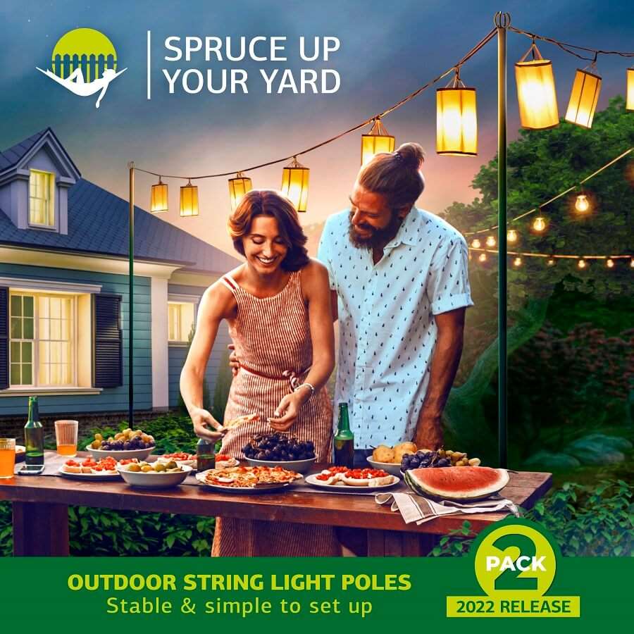 String light poles 2 pack